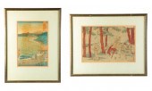 TWO WOODBLOCK PRINTS.  Japan