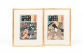 TWO WOODBLOCK PRINTS, TOYOKUNI