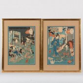 TWO WOODBLOCKS AFTER UTAGAWA K