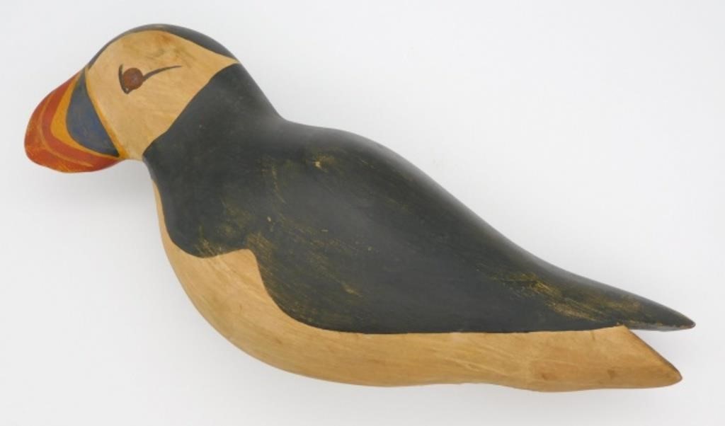TWO WOODEN DECOYS, TO INCLUDE:
