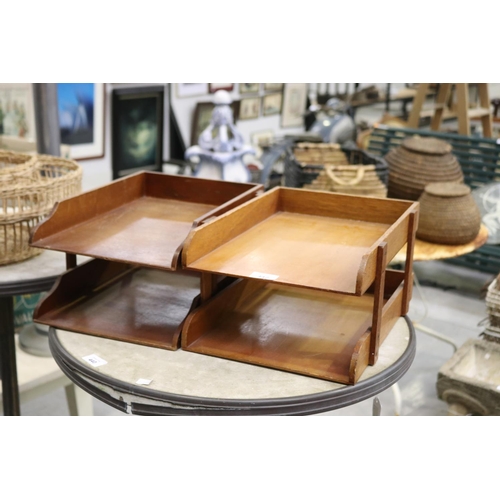 Two wooden files (2), each approx