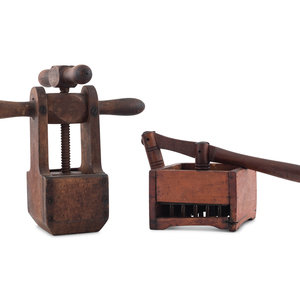 Two Wooden Presses 19th Century