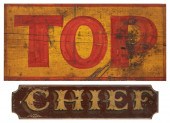 TWO WOODEN SIGNS LATE 19TH/EAR