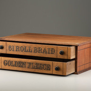 Two Wooden Spool Cabinets Late