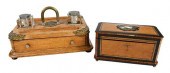 TWO WOODEN TABLE OBJECTSBritis