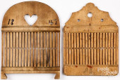 TWO WOODEN TAPE LOOMS<br>Two w