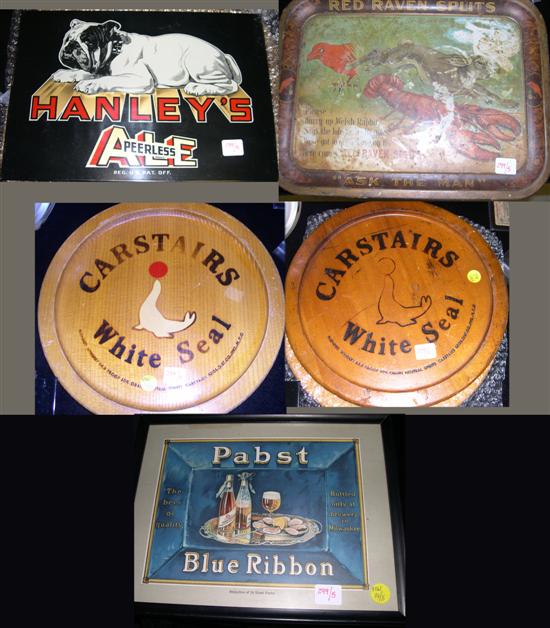 Two wooden trays  ''Carstairs White