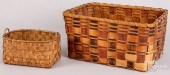TWO WOODLANDS PAINTED BASKETST