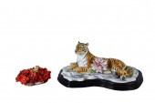 TWO WORCESTER PORCELAIN FLEUR