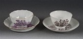 Two Worcester porcelain tea bo