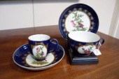 Two Worcester saucers, a coffe