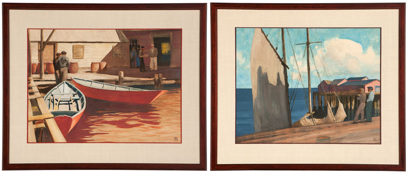 Two works: Men Working on Sausalito