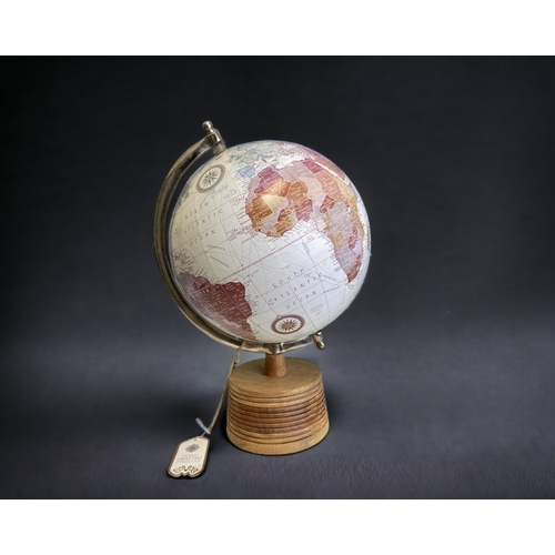 TWO WORLD GLOBE LAMPS, TOGETHER