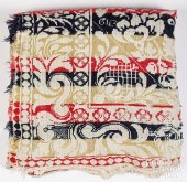 TWO WOVEN COVERLETS, MID 19TH