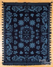 TWO WOVEN COVERLETS.Two woven