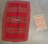 TWO WOVEN MATS, LARGER: 3 FT 6