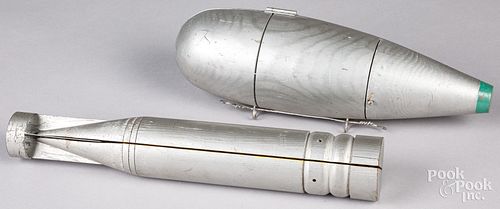 TWO WPA PROJECT BOMB MODELSTwo