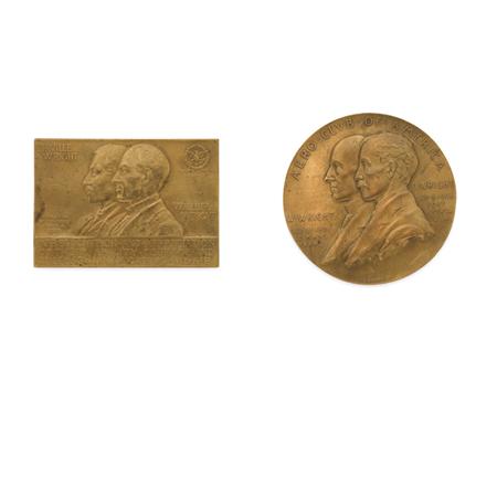 Two Wright Brothers Medals 	 