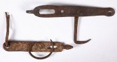TWO WROUGHT IRON CONESTOGA WAG