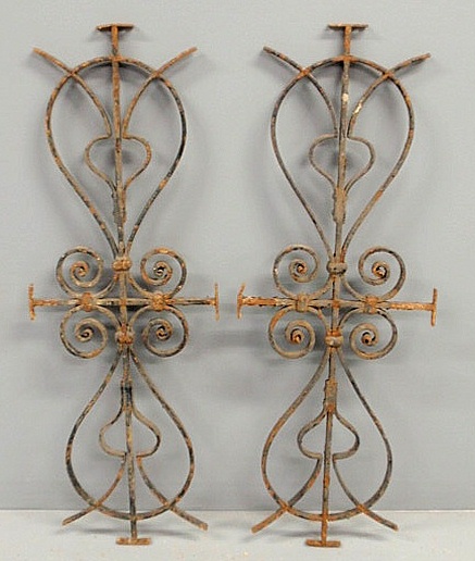 Two wrought iron decorative