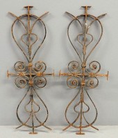 Two wrought iron decorative wi