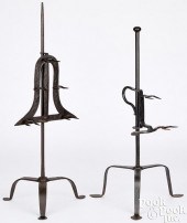 TWO WROUGHT IRON MEAT ROASTING
