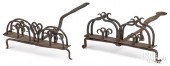 TWO WROUGHT IRON TOASTERS, 19T