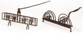 TWO WROUGHT IRON TOASTERS, 19T