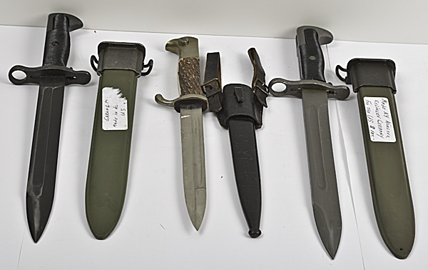 Two WWII M-1 Garand Bayonets and
