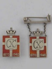 Two WWII silver enamelled Dani