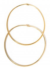 TWO YELLOW GOLD OMEGA LINK NEC