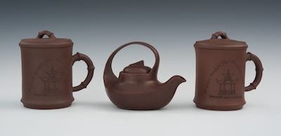 Two Yixing Tea Cups Made For St.