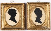 TWO YOUNG WOMEN PORTRAIT SILHO