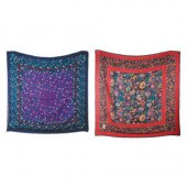 Two YSL Challis Shawls<br />