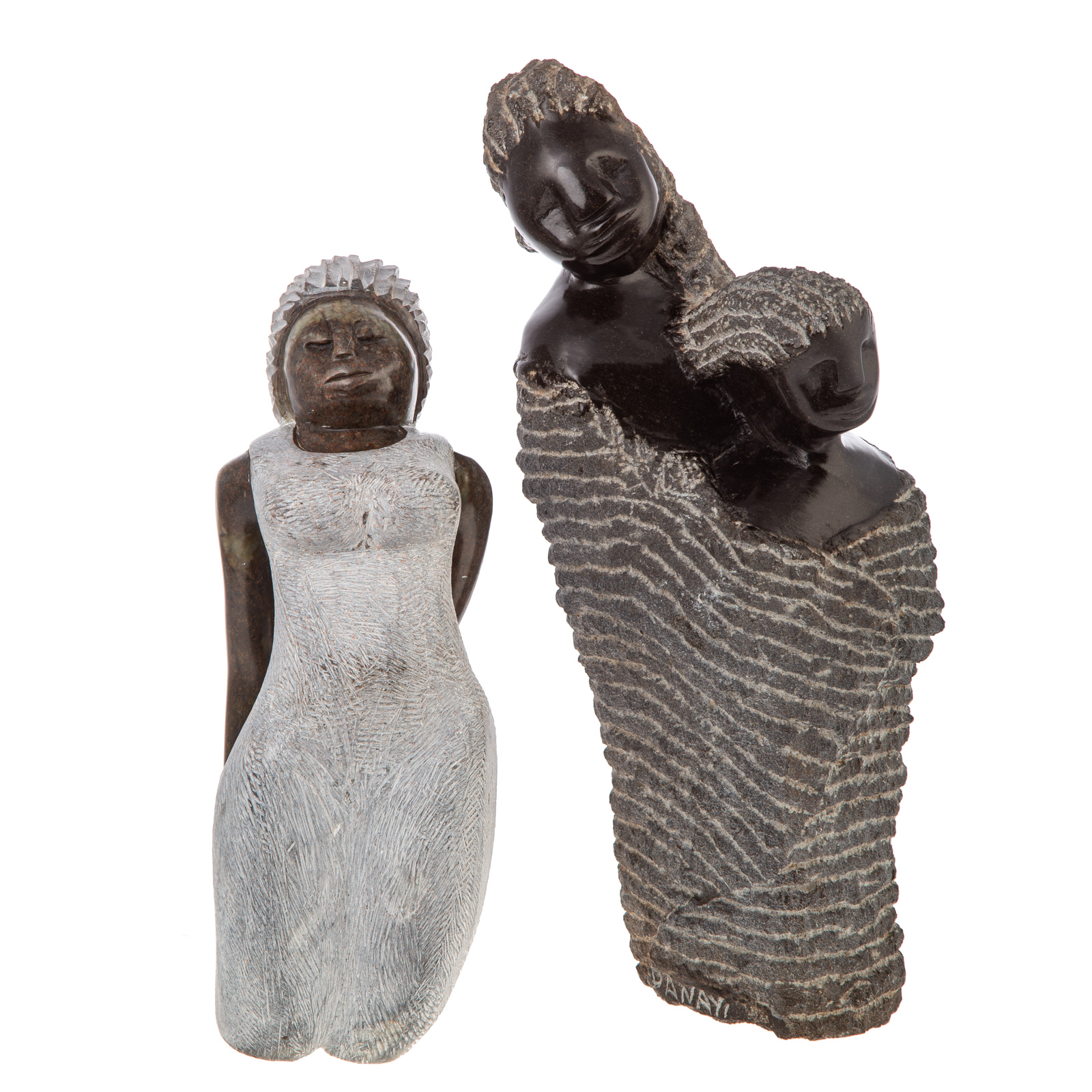 TWO ZIMBABWE SHONA SCULPTURES (20th