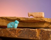 TWO ZUNI STONE FETISH ANIMALST