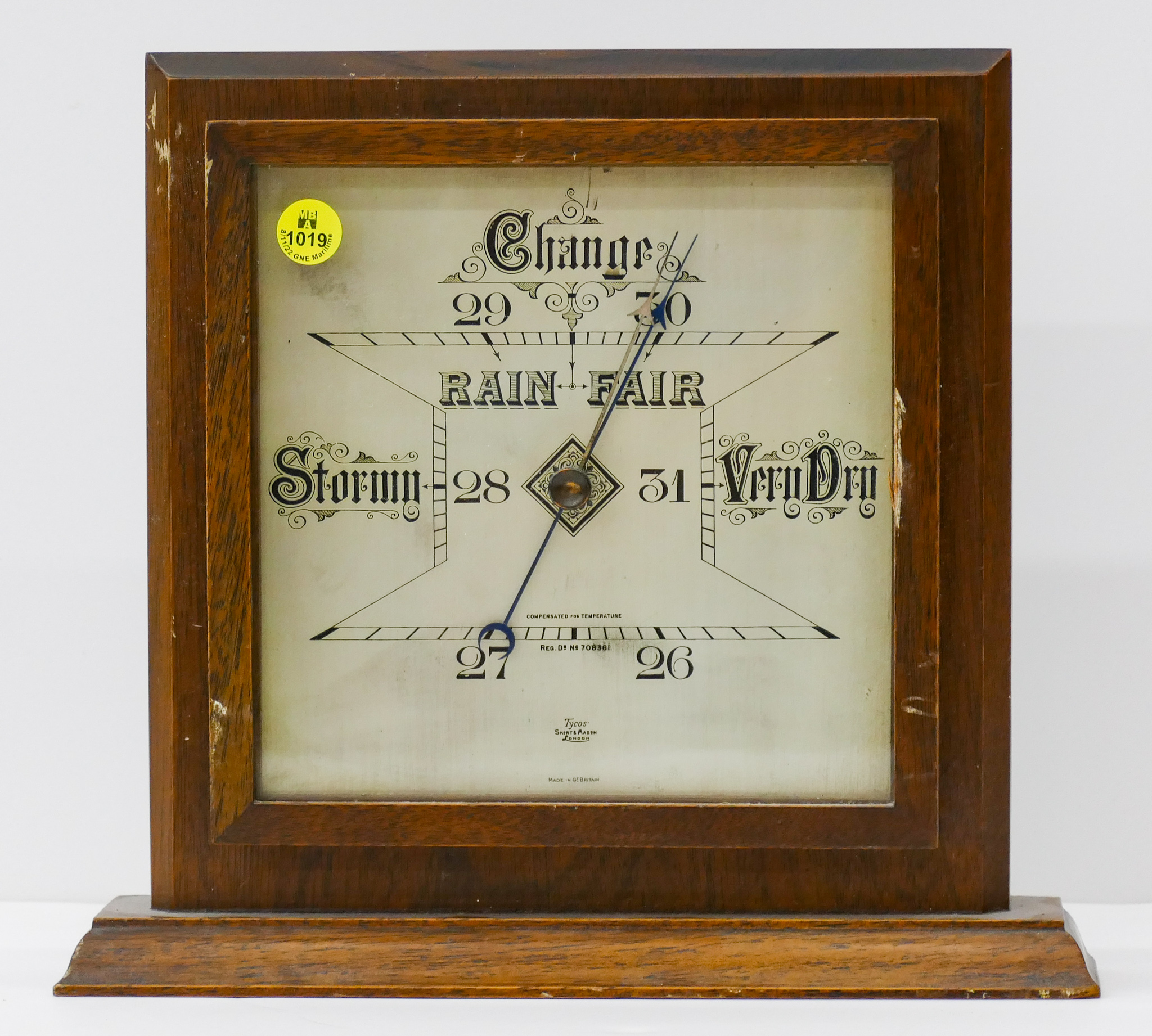 Tycos Short & Mason Barometer 11''