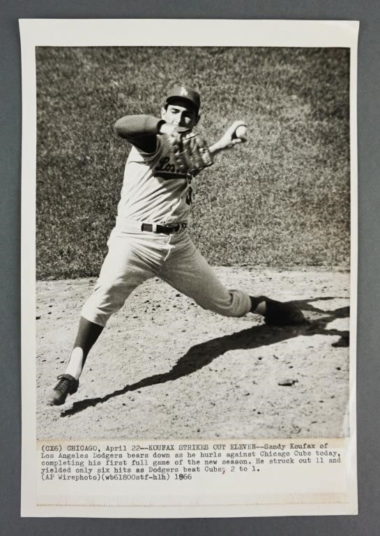 TYPE I PHOTO: SANDY KOUFAX,