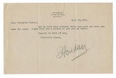 TYPED LETTER SIGNED BY HOUDINI
