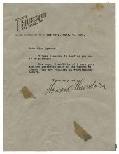 TYPED LETTER SIGNED, “HOWARD T