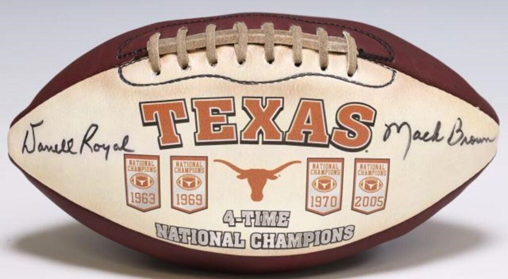 U OF TEXAS SIGNED DARREL ROYAL &