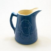 UHL POTTERY BLUE ABRAHAM LINCO