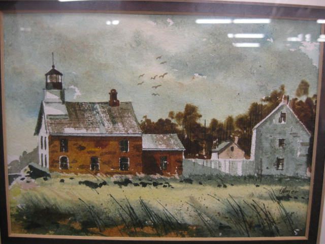 Ulmer Watercolor coastal church