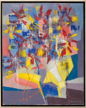UMANA ABSTRACT CUBIST OIL ON C