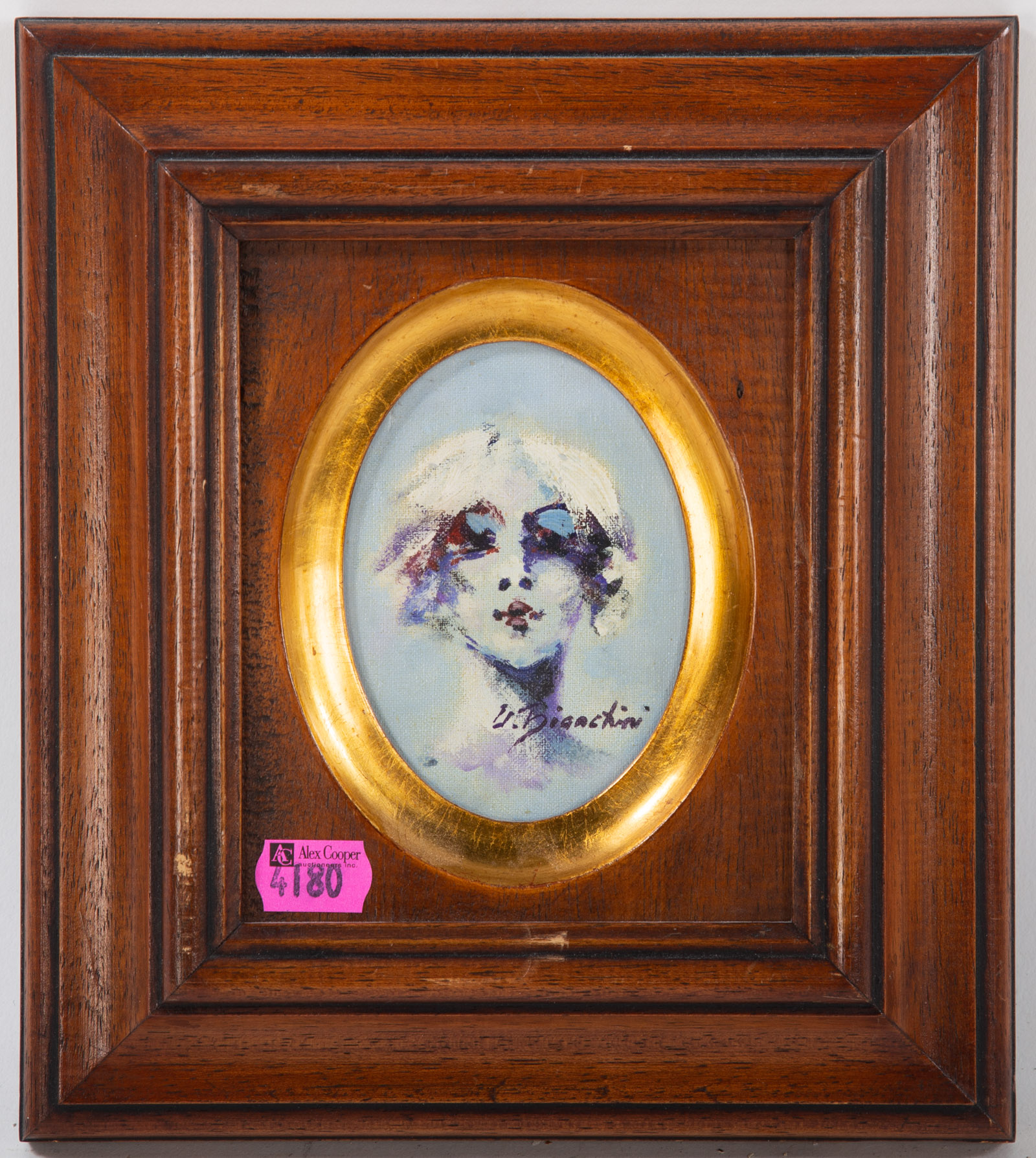 UMBERTO BIANCHINI. "TESTINA," OIL