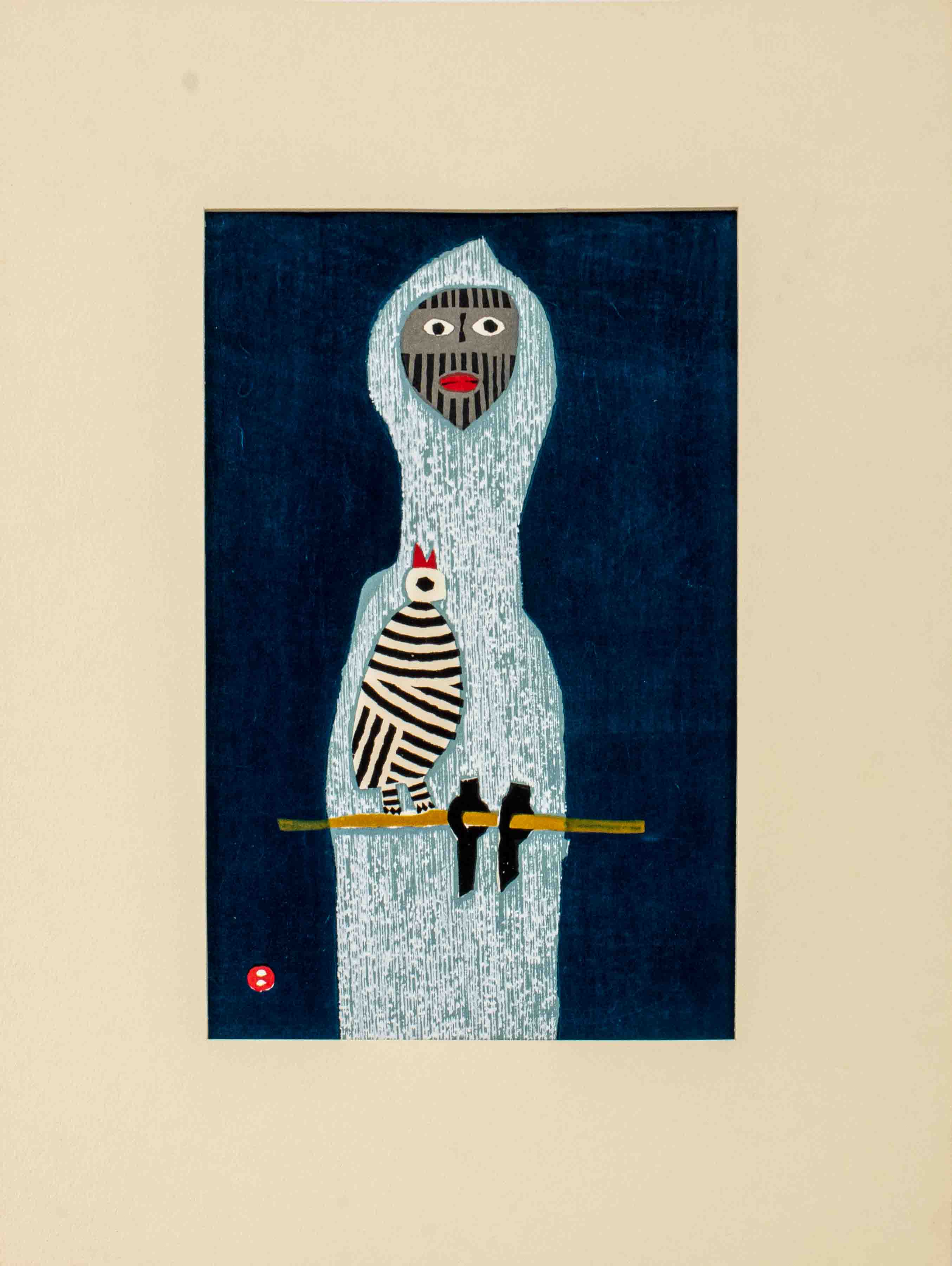 UMETARO AZECHI "BIRD AND TOOLS"