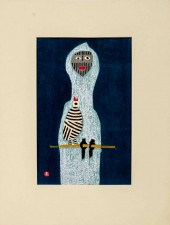 UMETARO AZECHI "BIRD AND TOOLS