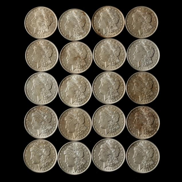 UNCIRCULATED ROLL OF 1921 MORGAN