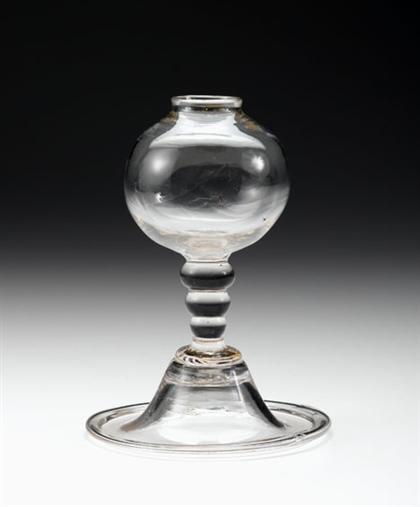 Uncolored blown glass whale oil