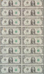 UNCUT CURRENCY SHEETDepartment